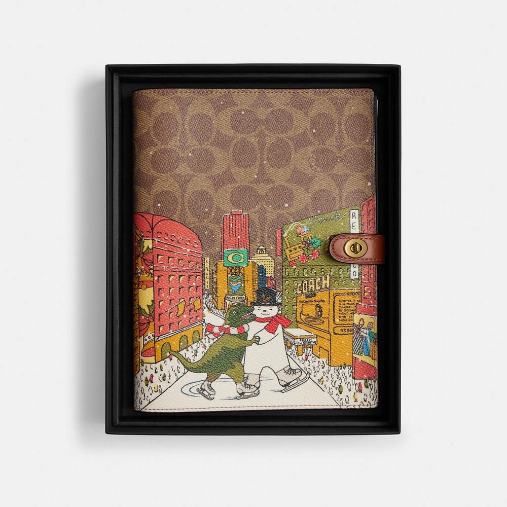 NWT 🦖 Coach LIMITED EDITION 2024 Holiday Notebook With Rexy and Snowman - Picture 14 of 14